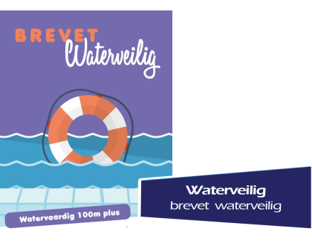 Brevet Waterveilig. Brevet waterveilig_Watervaardig 100m plus_Koninklijke Vilvoordse Zwemschool Phoenix